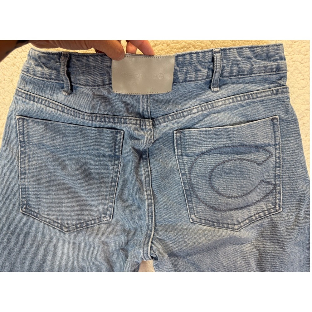 Cernucci Mens Light Wash Blue Straight Leg Relaxed Fit Baggy Denim Jeans Size 30 - Picture 8 of 11